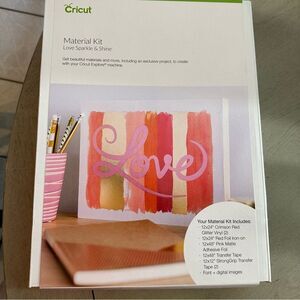 Cricut Love Sparkle & Shine‎ Material Kit *Brand New In Box*